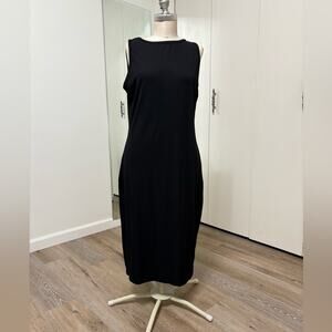 Pretty Garden Chic Women's Black Casual  Sleeveless Body-con Midi Dress Large